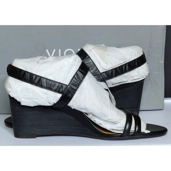 Vionic Black Strappy Wedge Sandals - Picture 3 of 6